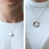 Sterling Silver Molten St Christopher Pendant