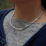 Sterling Silver Paperclip Chain Necklace