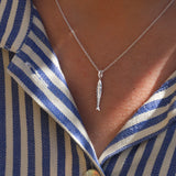 Sterling Silver Sardine Fish Necklace