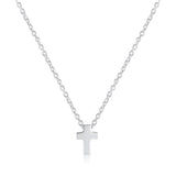 Sterling Silver Little Sliding Cross Necklace