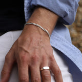 Sterling Silver Slim Curb Chain Bracelet