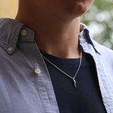 Sterling Silver Small Italian Horn Necklace – Cornicello