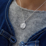 Modern Sterling Silver St Christopher Pendant