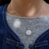 Modern Sterling Silver St Christopher Pendant