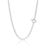 Sterling Silver T-Bar Chain Necklace