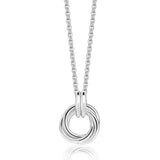 Sterling Silver Interlocking Rings Necklace