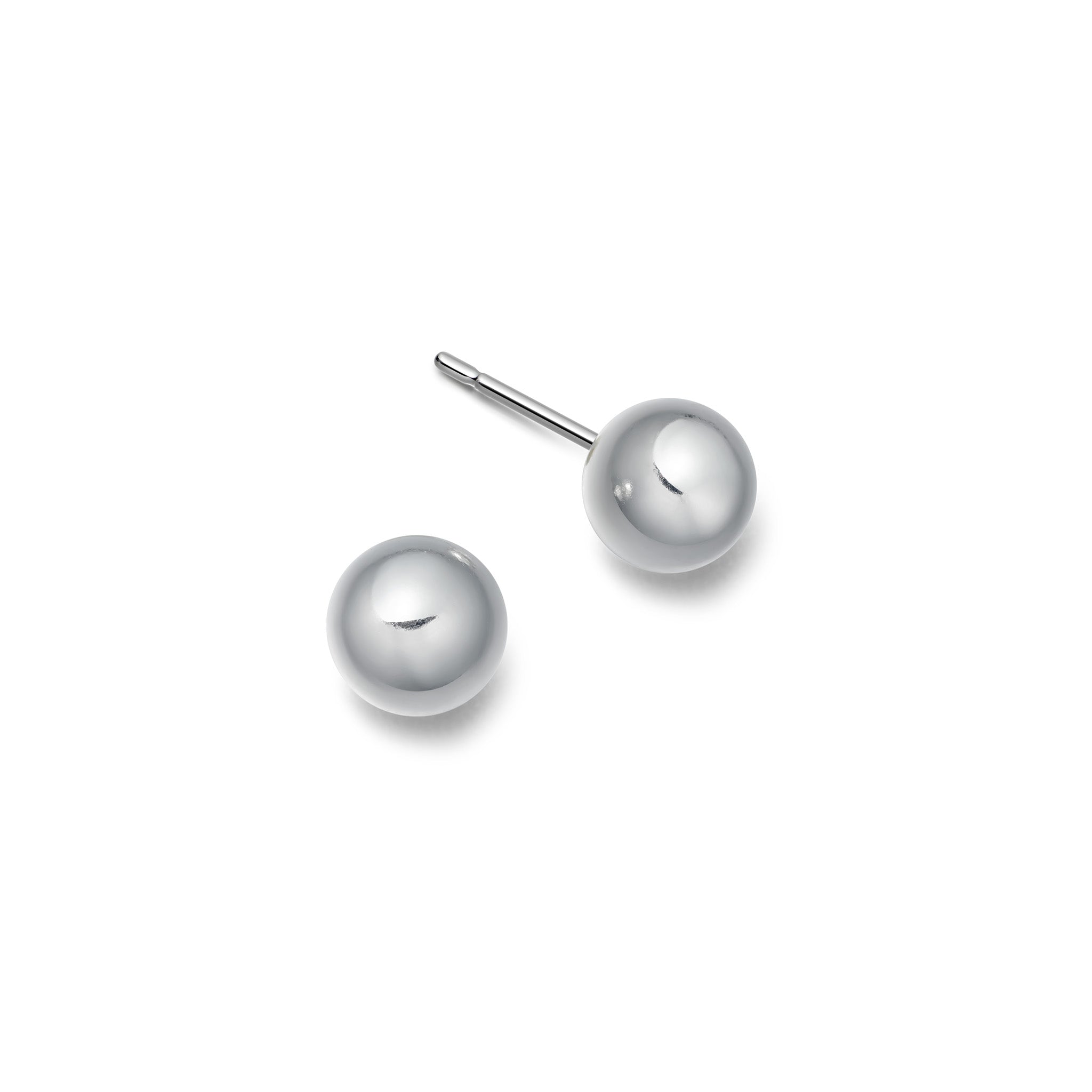 Sterling silver ball stud earrings