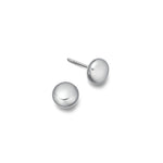 Sterling silver soft round stud earrings