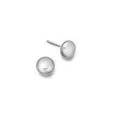 Sterling silver soft round stud earrings