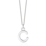 Sterling Silver Chunky Initial Necklace