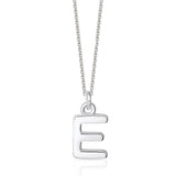 Sterling Silver Chunky Initial Necklace