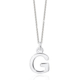 Sterling Silver Chunky Initial Necklace