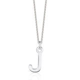 Sterling Silver Chunky Initial Necklace