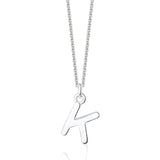 Sterling Silver Chunky Initial Necklace