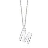 Sterling Silver Chunky Initial Necklace