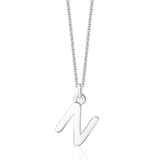 Sterling Silver Chunky Initial Necklace