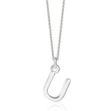 Sterling Silver Chunky Initial Necklace