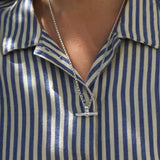 Chunky Silver T-Bar Necklace on Belcher Chain