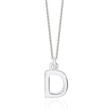 Sterling Silver Chunky Initial Necklace