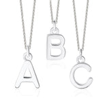 Sterling Silver Chunky Initial Necklace