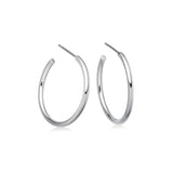 Classic Sterling Silver Open Hoops