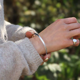 Silver Bangle No.2 - Classic Oval 4mm