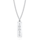 Sterling Silver Hallmark Ingot Necklace