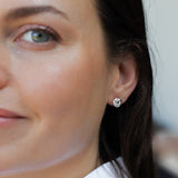 Sterling Silver Love Knot Stud Earrings