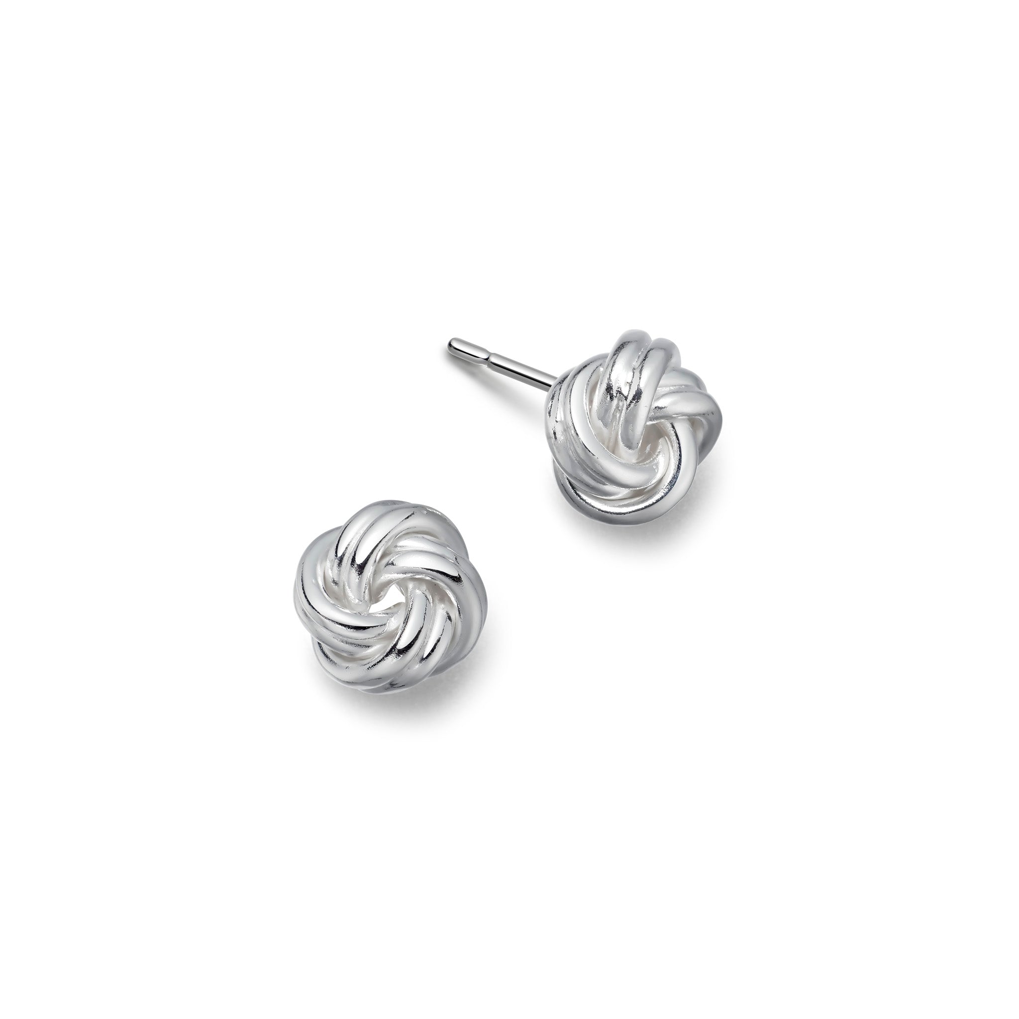 Sterling silver knot earrings