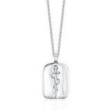Sterling Silver Medical Alert Dog Tag Necklace