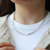 Sterling Silver Paperclip Chain Necklace