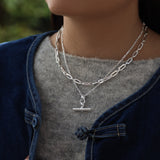 Sterling Silver Paperclip Chain Necklace