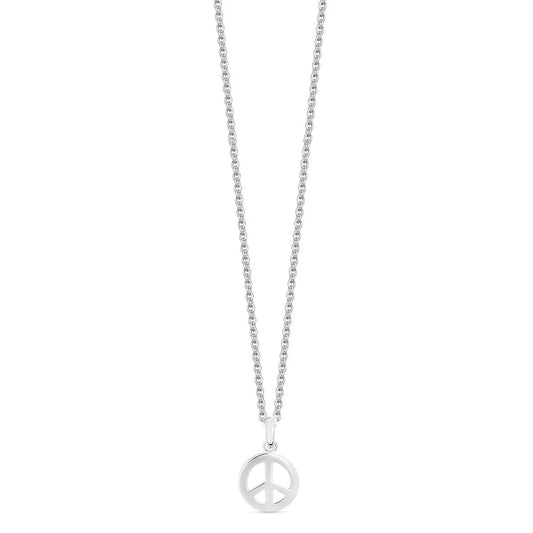Mini Sterling Silver Peace Necklace
