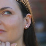 Sterling Silver Soft Round Stud Earrings