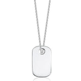 Sterling Silver Small Soft Edge Dog Tag
