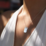 Sterling Silver Small Soft Edge Dog Tag