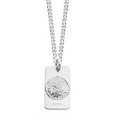 Mens St Christopher Necklace - Dog Tag