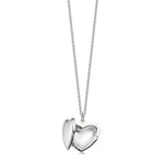 Sterling silver heart locket open