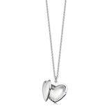 Sterling silver heart locket open