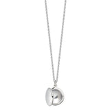 Small round sterling silver locket - open