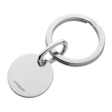 Small round sterling silver keyring