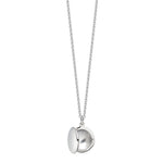 Small round sterling silver locket - open