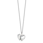 Small sterling silver heart locket open