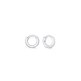 Sterling Silver Mini Square Edge Hoop Earrings