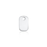 Sterling Silver Small Soft Edge Dog Tag Pendant