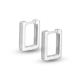 Sterling Silver Square Hoop Earrings