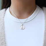 Modern Sterling Silver St Christopher Pendant