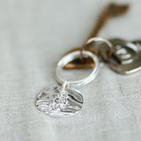 Sterling Silver Keyring - St Christopher Pebble