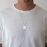 Sterling Silver Dog Tag Necklace