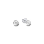 Sterling Silver Molten Stud Earrings